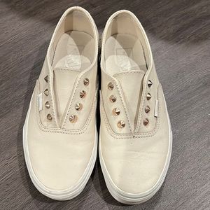 Vans studded leather slip ons